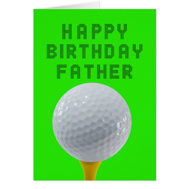 Father Birthday Golf Cards (Front)