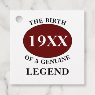 Father Birthday Legend Any Year Name Thank You Favor Tags