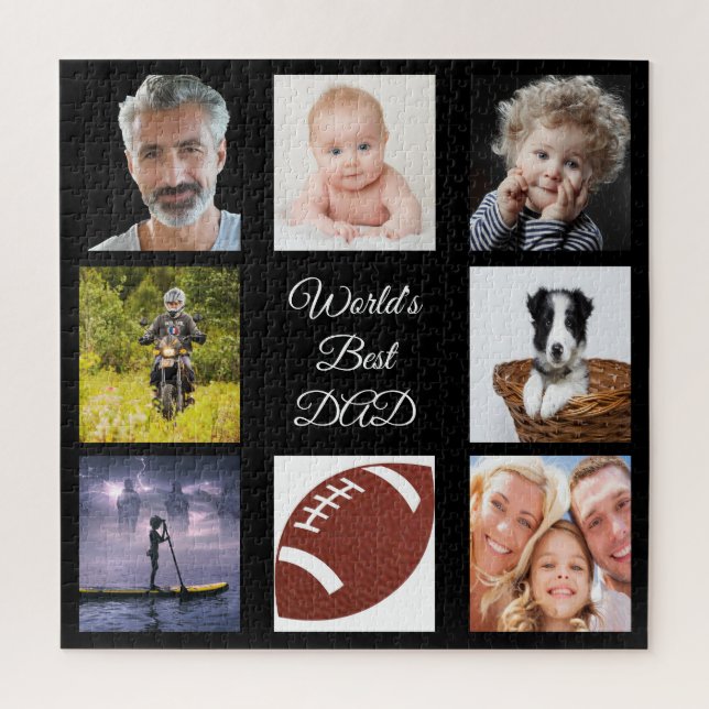 Father black photo jigsaw puzzle (Vertical)