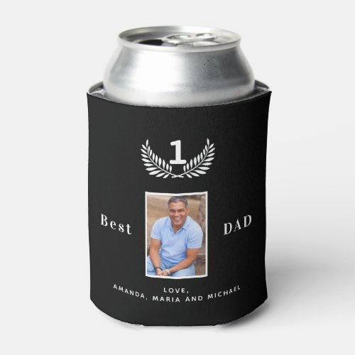 Father black white names photo can cooler