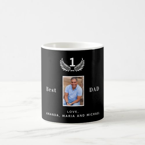 Father black white names photo coffee mug