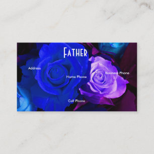 Father Blue Purple Roses Profile Card
