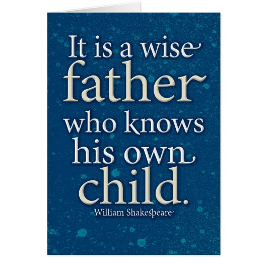 Father Card  -Shakespeare (Front)