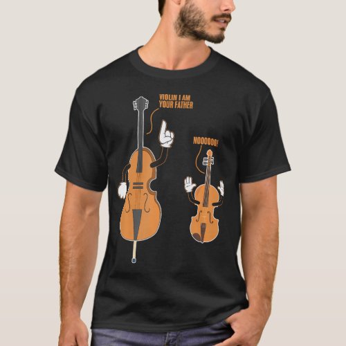 Father Cello Violin Son Violinist Player T_Shirt