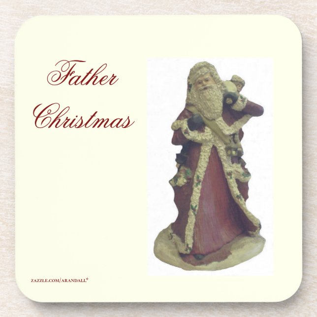 FATHER CHRISTAS  BEVERAGE COASTER (Front)