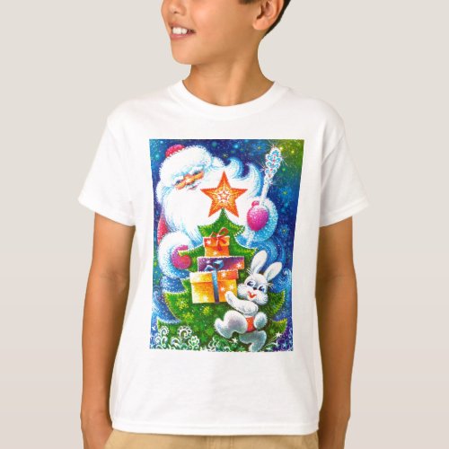 Father Christmas and bunny T_Shirt
