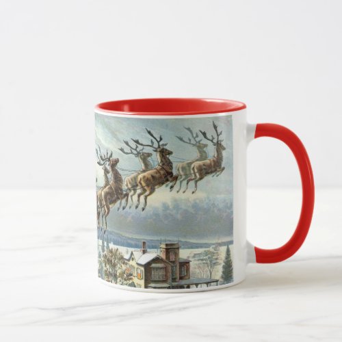 Father Christmas and his reindeer Mug