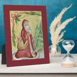 Father Christmas Art Decoration Plaque