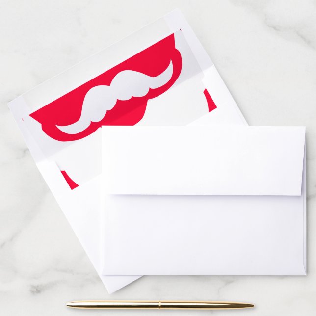 Father Christmas bearded face red white Envelope Liner (Desk)