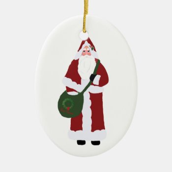 Father Christmas Ceramic Ornament by karenharveycox at Zazzle
