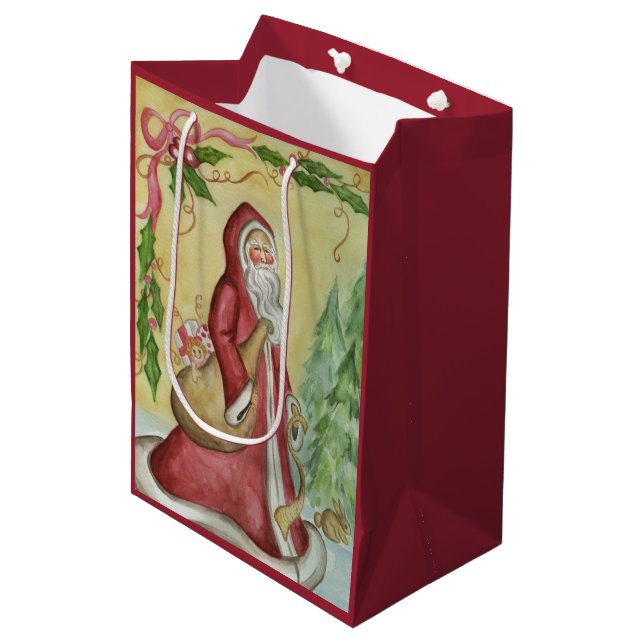 Father Christmas Gift Bag (Front Angled)