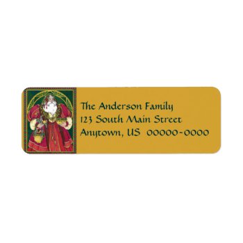 Father Christmas Holiday Label by FalconsEye at Zazzle