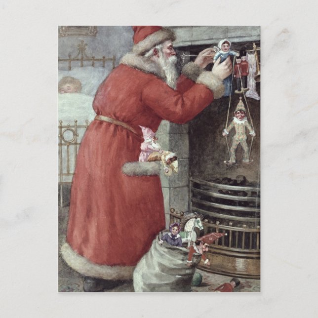 Father Christmas Holiday Postcard (Front)