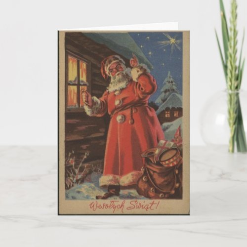Father Christmas Polish card
