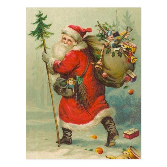 Father Christmas postcard Victorian | Zazzle.com