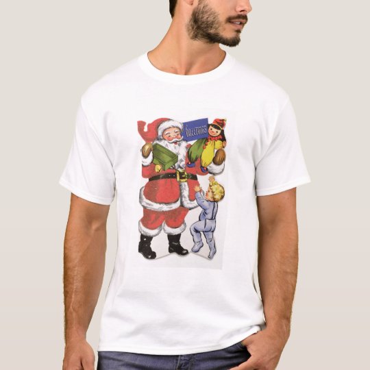 Father Christmas, Victorian Christmas card T-Shirt