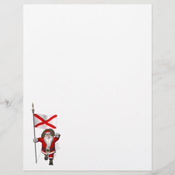 Father Christmas With Flag Of Alabama by santa_claus_usa at Zazzle