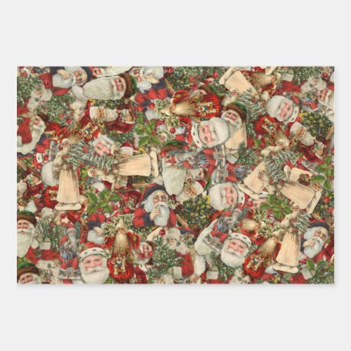 Father Christmas Wrapping Paper Sheets