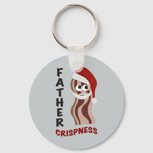 Father Crispness! Bacon Keychain (Front)