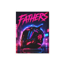 Father Cyberpunk Rider Helmet Canvas