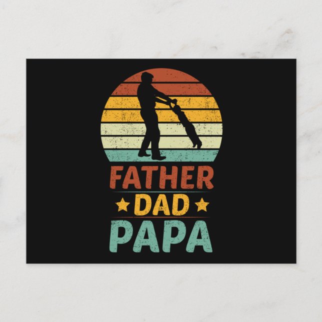 Father, Dad and Papa Sunset Postcard (Front)