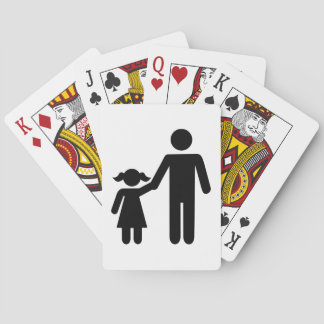 Father dad daughter girl poker cards