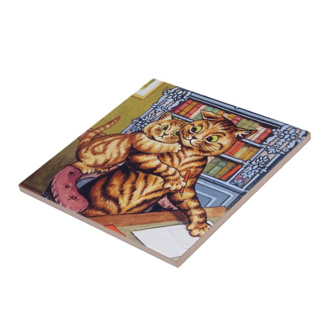 Father(Daddy) cat, Louis Wain Tile (Side)