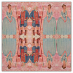 Father &amp; Daughter Colonial Paper Doll Fabric