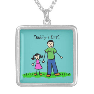 Father Daughter Custom Art Necklace
