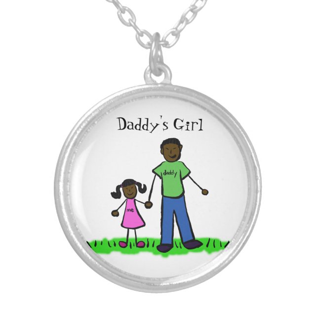 Father & Daughter Custom Art Necklace (Front)