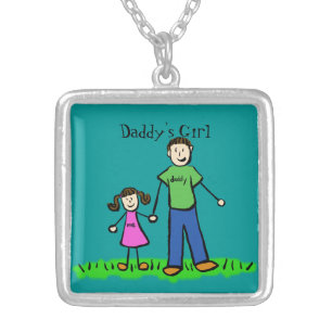 Father Daughter Custom Art Necklace