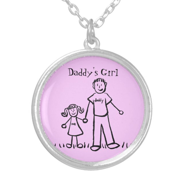 Father & Daughter Custom Art Necklace (Front)