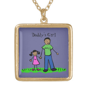 Father Daughter Custom Art Necklace