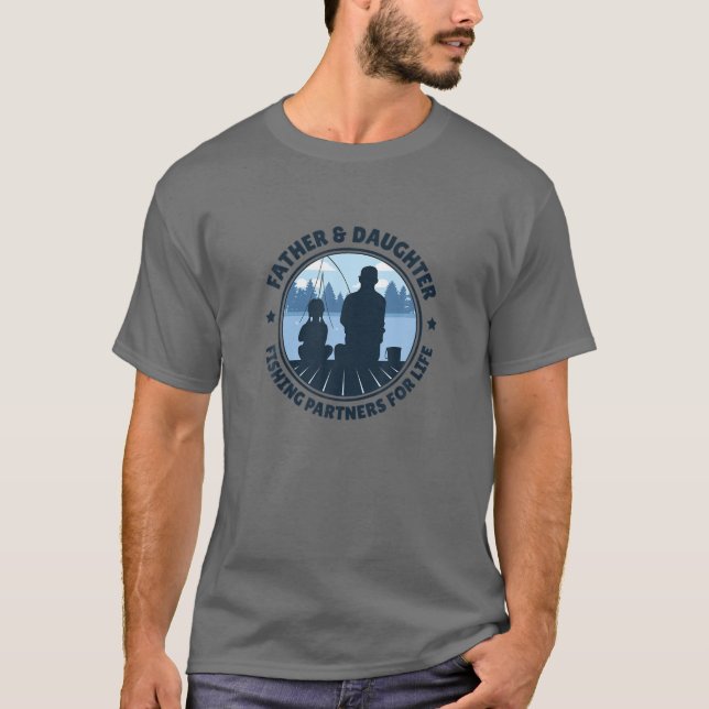 Father Daughter Father's Day Fishing Outdoor Sport T-Shirt (Front)
