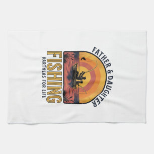 Father Daughter Fishing Partners for Life Shirt De Kitchen Towel
