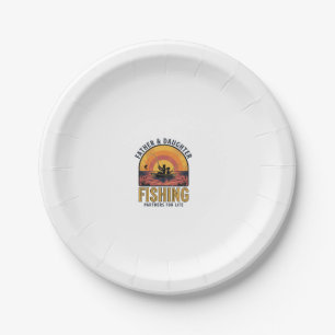 Father Daughter Fishing Partners for Life Shirt De Paper Plates