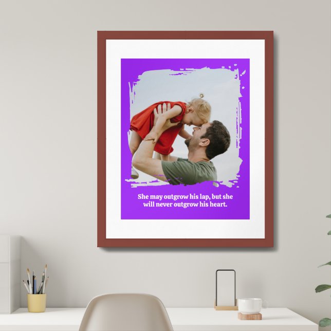Father Daughter Gift – Personalized Photo Wall Art (Home Office)
