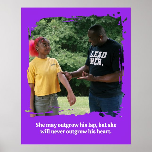 Father Daughter Gift – Personalized Photo Wall Art (Front)