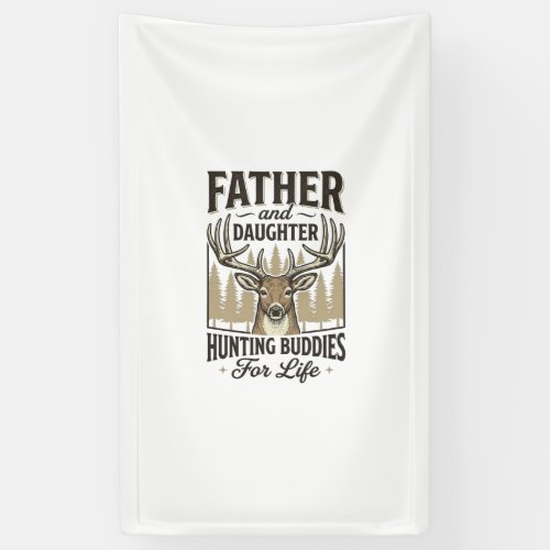 Father Daughter Hunting Buddies Deer Shirt Design_ Banner