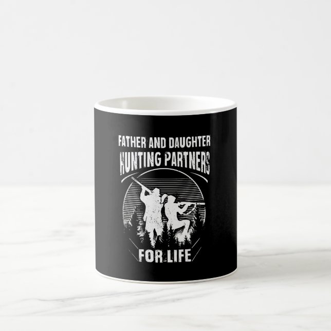 Father Daughter Hunting Partners For Life Gift Color Morph Mug (Center)