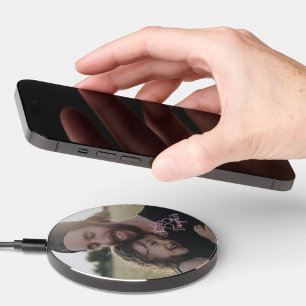 Father Daughter Infinity Sign Custom Family Photo Wireless Charger
