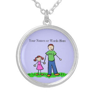 Father Daughter Jewelry Custom Art Necklace