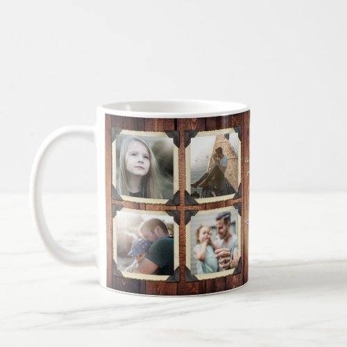 Father Daughter Personalized Instagram Photo Grid Coffee Mug