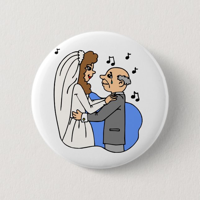 Father Daughter Wedding Reception Song Dance Pinback Button (Front)