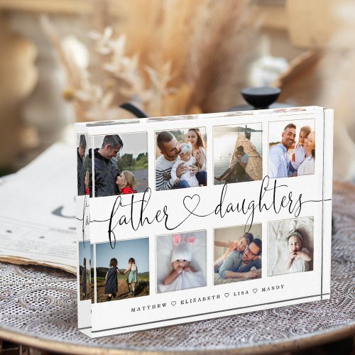 Father Daughters Heart Script  Photo Grid Collage