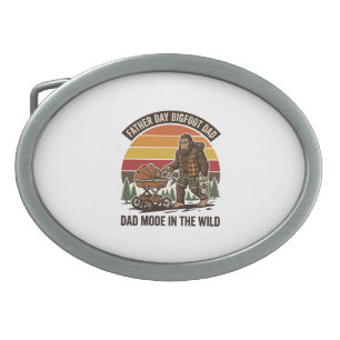 Father Day Bigfoot Dad Shirt Camping Legend Father Belt Buckle