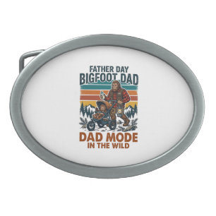 Father Day Bigfoot Dad Shirt Camping Legend Father Belt Buckle