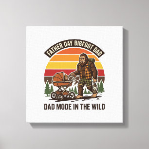 Father Day Bigfoot Dad Shirt Camping Legend Father Canvas Print