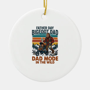 Father Day Bigfoot Dad Shirt Camping Legend Father Ceramic Ornament