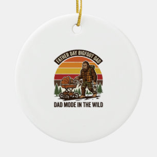 Father Day Bigfoot Dad Shirt Camping Legend Father Ceramic Ornament